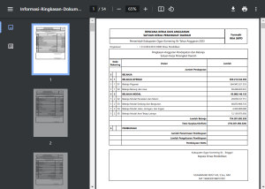 Informasi Ringkasan Dokumen RKA SKPD